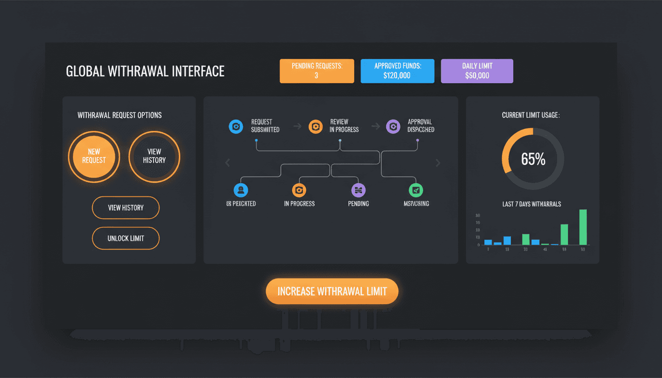Withdrawal management control panel