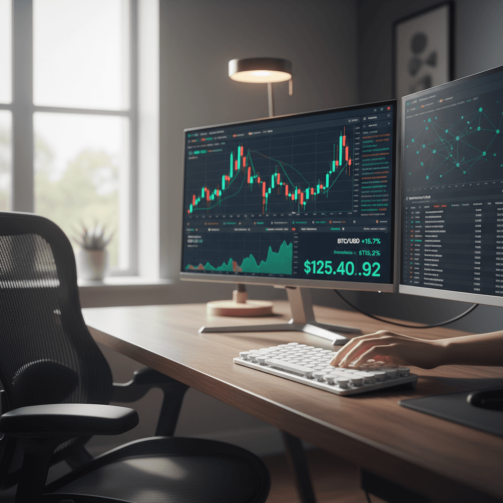 CryptoMine dashboard showing mining charts and earnings